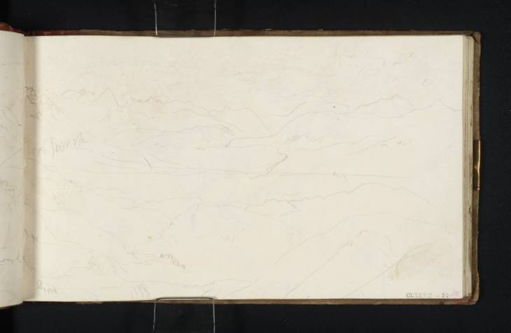 Joseph Mallord William Turner, ‘Two Views in the Apennine Mountains near Colfiorito’ 1819