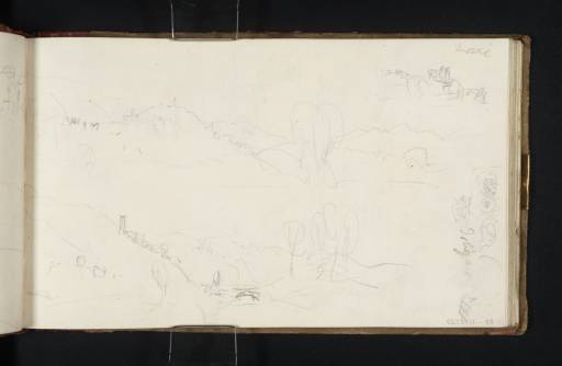 Joseph Mallord William Turner, ‘Sketches on the road from Foligno, including distant views of Trevi and Pissignano’ 1819