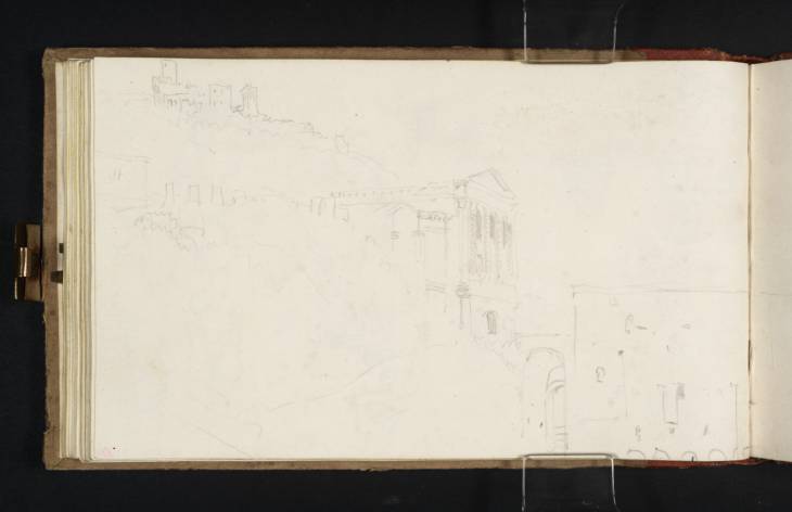 Joseph Mallord William Turner, ‘The Temple of Clitumnus, Looking up towards Pissignano’ 1819