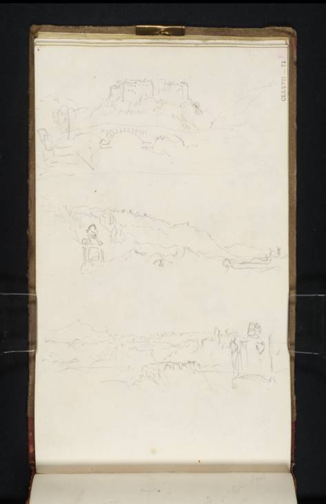 Joseph Mallord William Turner, ‘Three Views of Approaching the Ponte Felice near Borghetto’ 1819