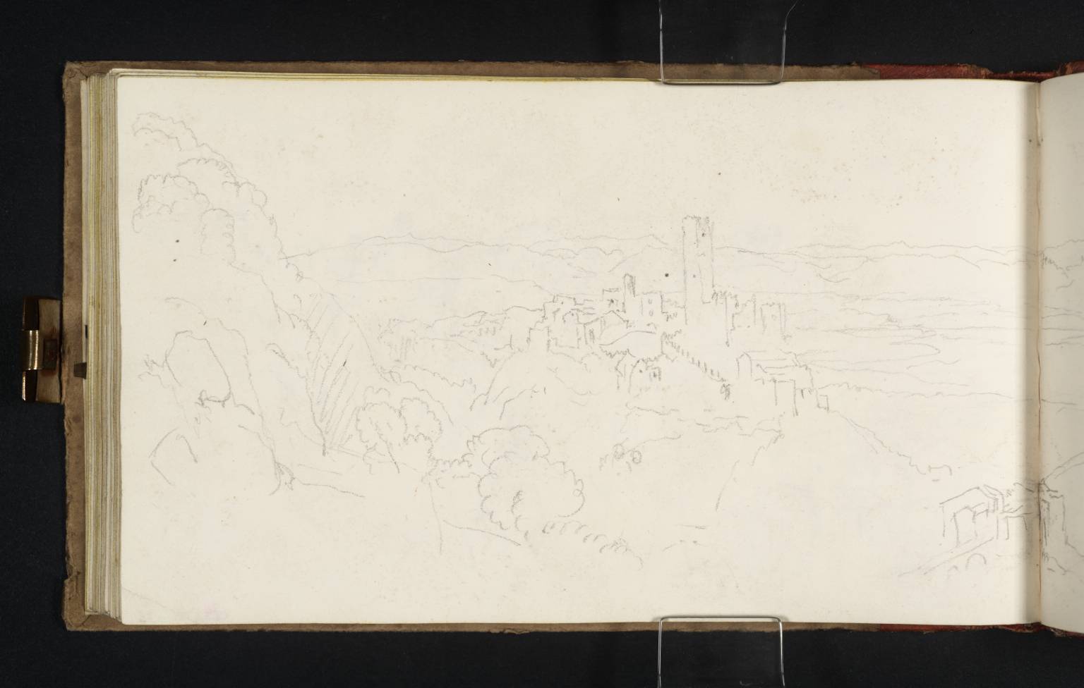 Borghetto from the South, with a Distant View of the Valley of the Tiber