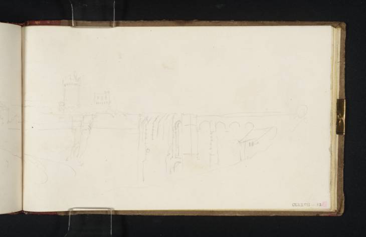 Joseph Mallord William Turner, ‘Nepi from the North, with the Rocca dei Borgia and the Aqueduct’ 1819