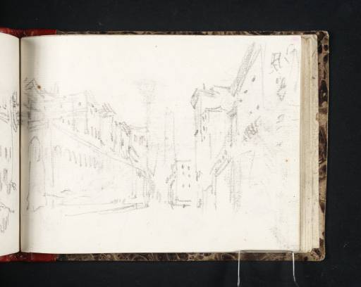 Joseph Mallord William Turner, ‘Via Rizzoli, Bologna, with the Two Towers of Garisenda and Asinelli’ 1829