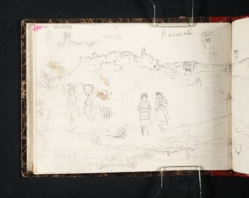 Joseph Mallord William Turner, ‘Distant Views of Recanati and Macerata, with Figures’ 1829