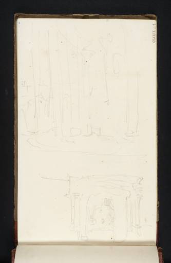 Joseph Mallord William Turner, ‘Two Sketches of the So-Called Temple of Vesta, Tivoli’ 1819