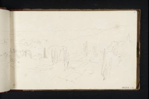 Joseph Mallord William Turner, ‘View of the Gardens of the Villa d'Este, Tivoli, from the Terrace of the Gran Loggia’ 1819