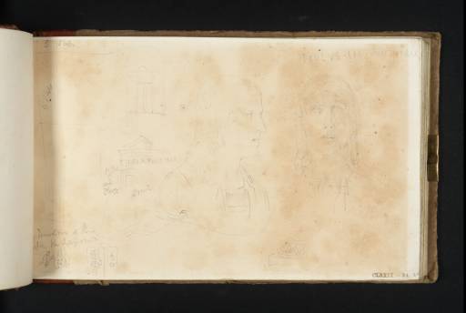 Joseph Mallord William Turner, ‘Details of the Decorations of Raphael's Loggia in the Vatican: including Two Sketches of the Bust of Raphael by Alessandro d'Este’ 1819
