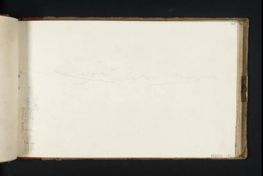 Joseph Mallord William Turner, ‘Distant Range of Snow-Capped Mountains and Architectural Details of the Apostolic Palace, seen from Raphael's Loggia in the Vatican’ 1819