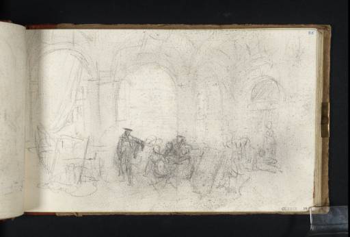 Joseph Mallord William Turner, ‘An Artist at Work in the Vatican Loggia: Study for 'Rome from the Vatican'’ 1819