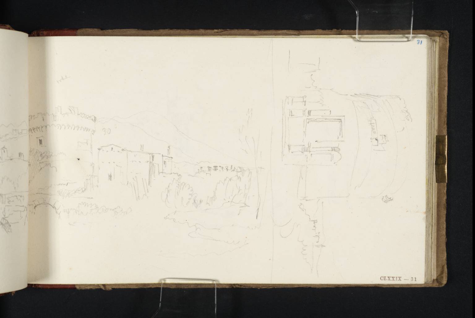 Two Sketches of the Tomb of the Plautii, near Tivoli