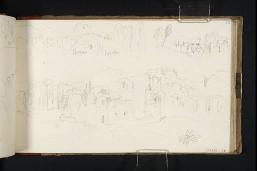 Joseph Mallord William Turner, ‘Sketches of the Villa Adriana, Tivoli: the Serapeum, the Praetorium and the Large Baths’ 1819