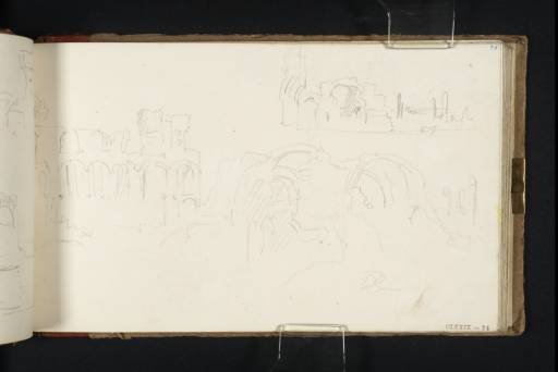 Joseph Mallord William Turner, ‘Sketches of the Villa Adriana, Tivoli: the Large Baths and Praetorium’ 1819