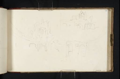 Joseph Mallord William Turner, ‘Sketches of the Villa Adriana, Tivoli: the Greek Library Seen from the Maritime Theatre’ 1819