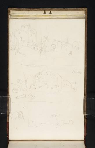Joseph Mallord William Turner, ‘Sketches of the Villa Adriana, Tivoli: the Greek Library and Hall of the Philosophers; and the Baths with Heliocaminus’ 1819