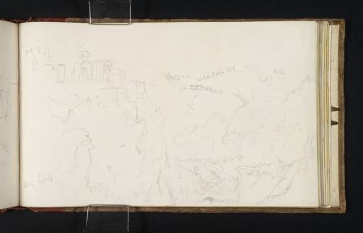 Joseph Mallord William Turner, ‘View of Tivoli, with the So-Called Temples of Vesta and the Sibyl’ 1819