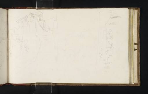 Joseph Mallord William Turner, ‘Part of a View of Tivoli with Santa Maria del Ponte; and Buildings in a Landscape’ 1819