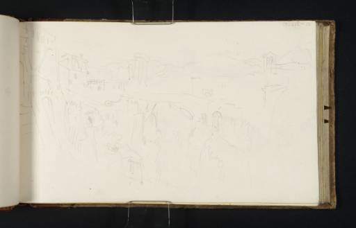 Joseph Mallord William Turner, ‘Ponte San Rocco, Tivoli, looking towards the So-Called Temple of Vesta’ 1819