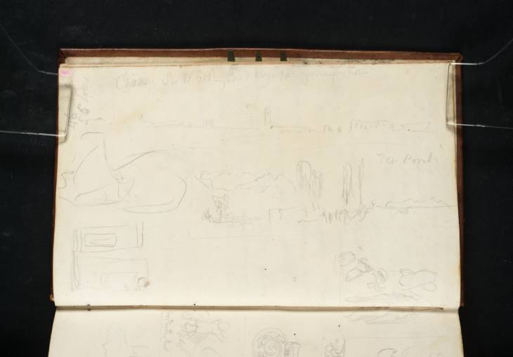Joseph Mallord William Turner, ‘Various Sketches Including Two Landscape Views of the Via Appia and Tor Tre Ponti’ 1819