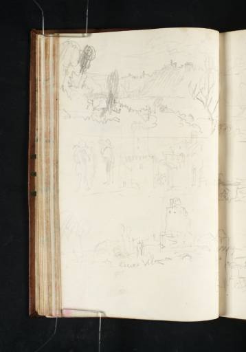 Joseph Mallord William Turner, ‘Landscape Views from the Via Appia between Rome and Naples: Nemi; the Castle at Fondi; and Cicero's Tomb near Formia’ 1819