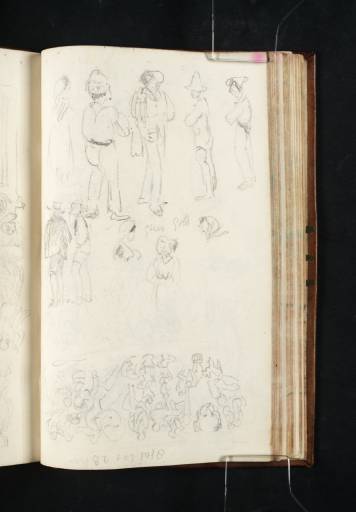 Joseph Mallord William Turner, ‘Study of a Relief from a Sarcophagus in the Vatican Museums; and Sketches of People’ 1819