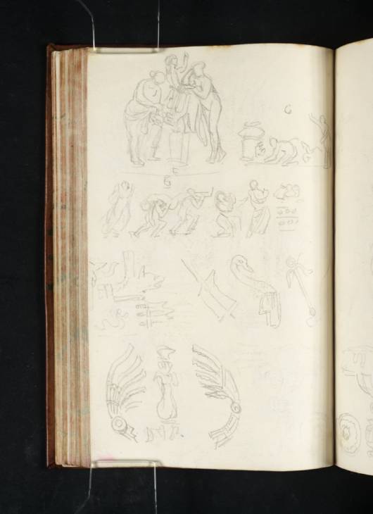 Joseph Mallord William Turner, ‘Studies of Sculptural Fragments from the Sala dei Filosofi of the Palazzo Nuovo in the Capitoline Museums, Rome’ 1819