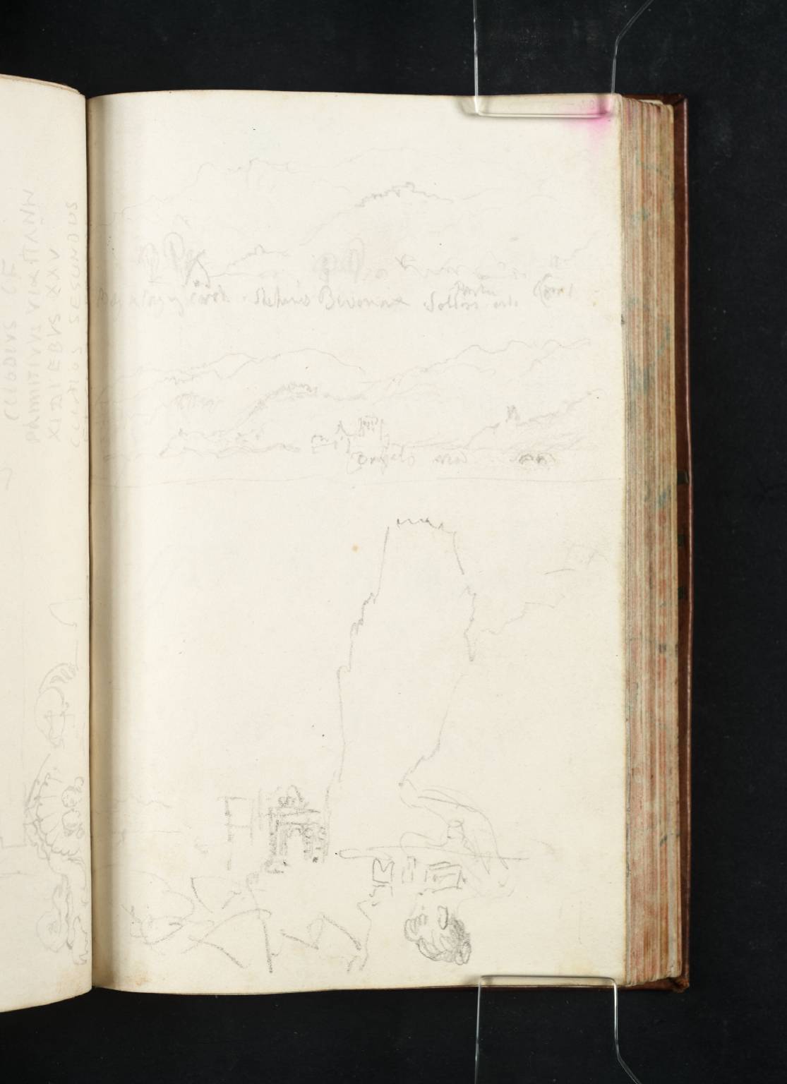 Two Views below Cori, and the Pisco Montano at Terracina; and a Sketch of a Young Woman
