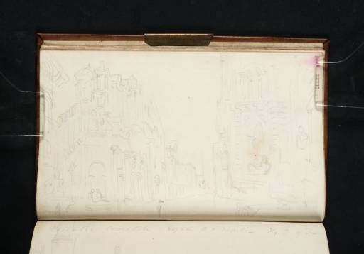 Joseph Mallord William Turner, ‘The Quattro Fontane Crossroads, Rome, Looking towards the Church of San Carlino and the Quirinale Obelisk’ 1819