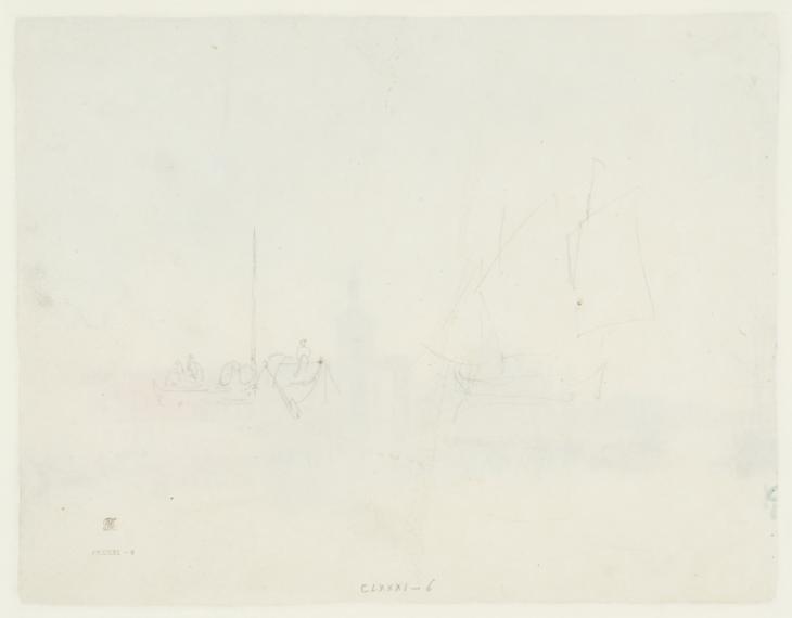 Joseph Mallord William Turner, ‘Venice: The Punta della Dogana, with the Zitelle in the Distance - Early Morning’ 1819 (Verso)