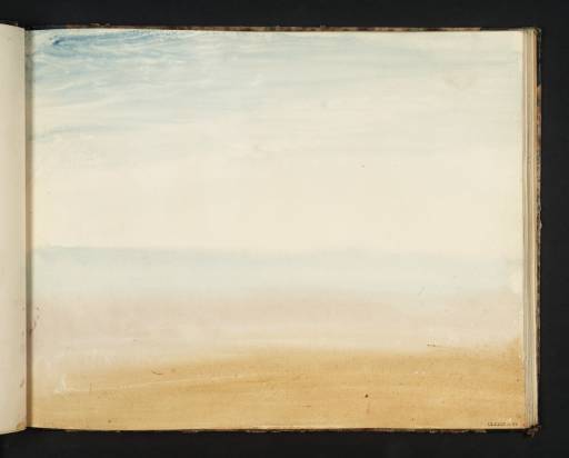 Joseph Mallord William Turner, ‘?A Beach and the Sea below a Pale Cloudy Sky’ 1819