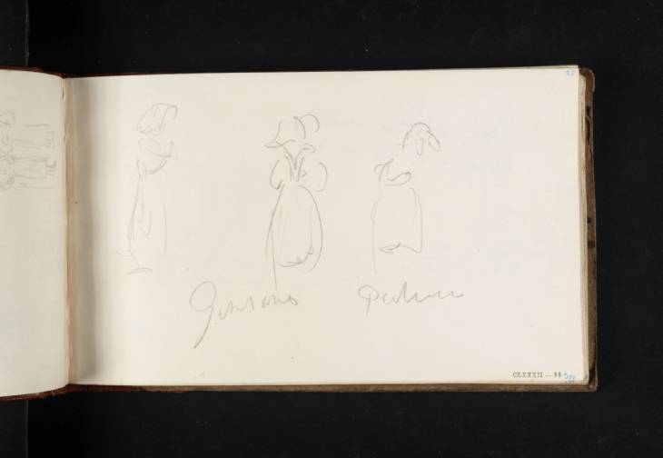 Joseph Mallord William Turner, ‘Three Female Figures at Genzano’ 1819