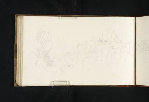 Joseph Mallord William Turner, ‘Two Sketches in Rome; The Pyramid of Cestius with the Porta San Paolo and the Aurelian Walls; and a Distant View of St Peter's’ 1819