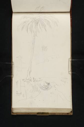 Joseph Mallord William Turner, ‘Two Sketches; a Palm Tree; and the Cloaca Maxima, Rome’ 1819