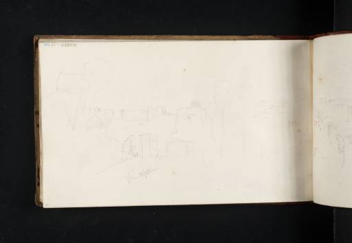 Joseph Mallord William Turner, ‘Two Sketches in Rome: Porta San Sebastiano and the Aurelian Walls; and the Via Appia Antica’ 1819