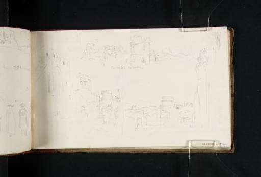 Joseph Mallord William Turner, ‘The Via Appia Antica, Rome: the Circus of Maxentius; and Two Views Approaching the Tomb of Cecilia Metella’ 1819