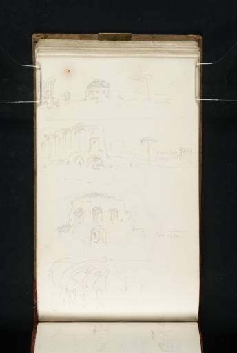 Joseph Mallord William Turner, ‘Four Sketches of the Temple of Minerva Medica, Rome’ 1819