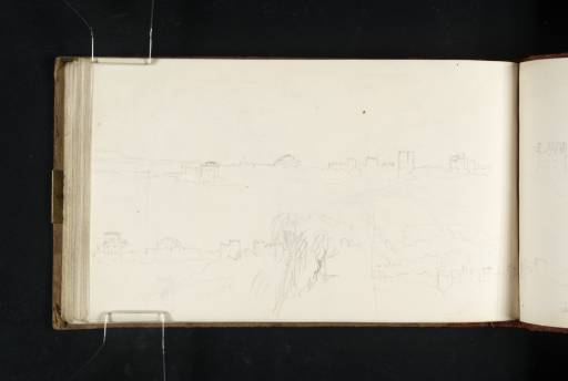 Joseph Mallord William Turner, ‘Distant Views of the Aurelian Wall, Rome; Including the Porta San Lorenzo and the Temple of Minerva Medica’ 1819
