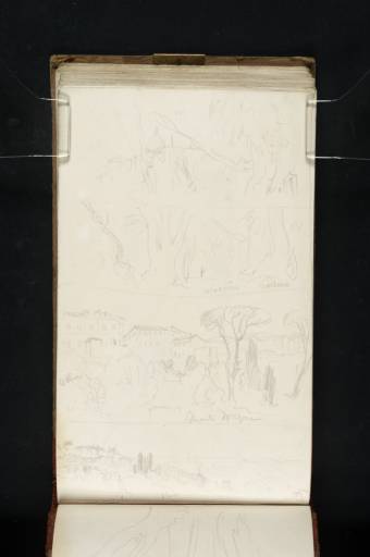 Joseph Mallord William Turner, ‘Four Sketches Including Frascati and the Villa Mondragone’ 1819