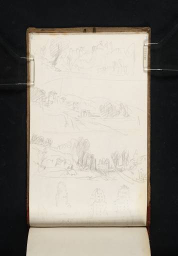 Joseph Mallord William Turner, ‘Four Landscape Sketches of the Road between Albano and Ariccia’ 1819