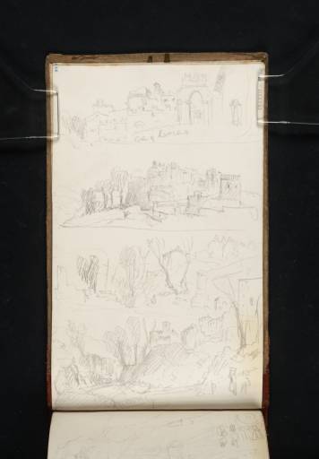 Joseph Mallord William Turner, ‘Four Sketches of Ariccia, Including the Porta Romana’ 1819
