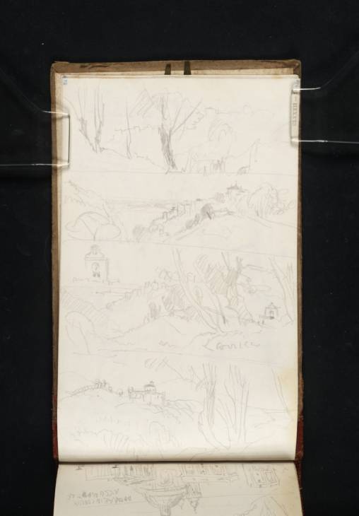 Joseph Mallord William Turner, ‘Three Sketches of Ariccia and one of the Church of Santa Maria di Galloro’ 1819