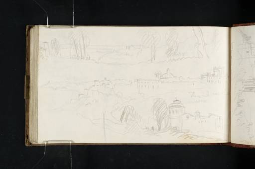 Joseph Mallord William Turner, ‘The Church of Santa Maria di Galloro and two Distant Views of Ariccia’ 1819