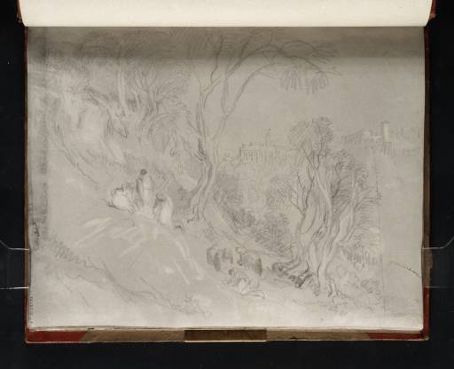 Joseph Mallord William Turner, ‘Olive Trees near Tivoli, with a View of the Santuario di Ercole Vincitore’ 1819