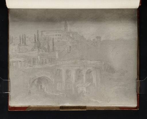 Joseph Mallord William Turner, ‘View of the Villa d'Este, Tivoli, from the Santuario di Ercole Vincitore’ 1819