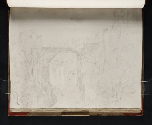 Joseph Mallord William Turner, ‘Ponte San Rocco and the So-Called Temple of Vesta, Tivoli’ 1819