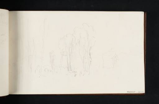 Joseph Mallord William Turner, ‘Trees and Hayricks beside the Via Appia, between Tor Tre Ponti and Terracina’ 1819