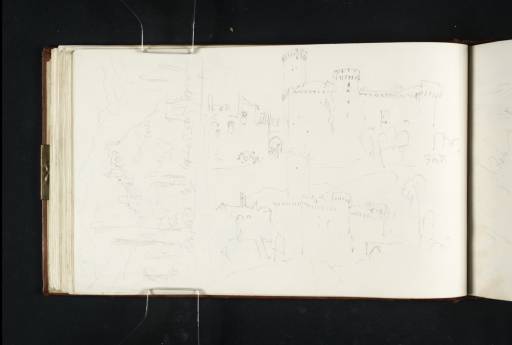 Joseph Mallord William Turner, ‘Two Sketches of the Castle at Fondi; and a Distant View of ?Itri’ 1819