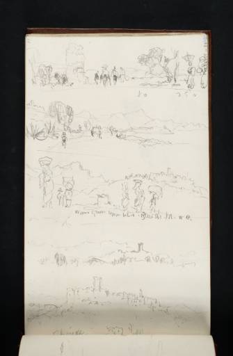 Joseph Mallord William Turner, ‘?The Tomb of Cicero, outside of Formia; and Four Distant Views of Castellonorato’ 1819