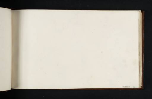 Joseph Mallord William Turner, ‘Blank’ 1819 (Blank right-hand page of sketchbook)