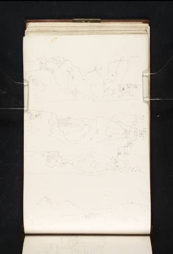 Joseph Mallord William Turner, ‘Three Sketches of ?Lake Avernus; and Monte Corvara in the Campi Flegrei’ 1819