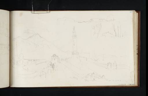 Joseph Mallord William Turner, ‘The Mole Lighthouse, Naples with Vesuvius Beyond; and Three Views Including the Port of Pozzuoli’ 1819